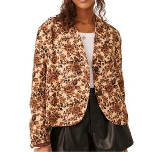 NWT Free People Cali Printed Blazer Jacket